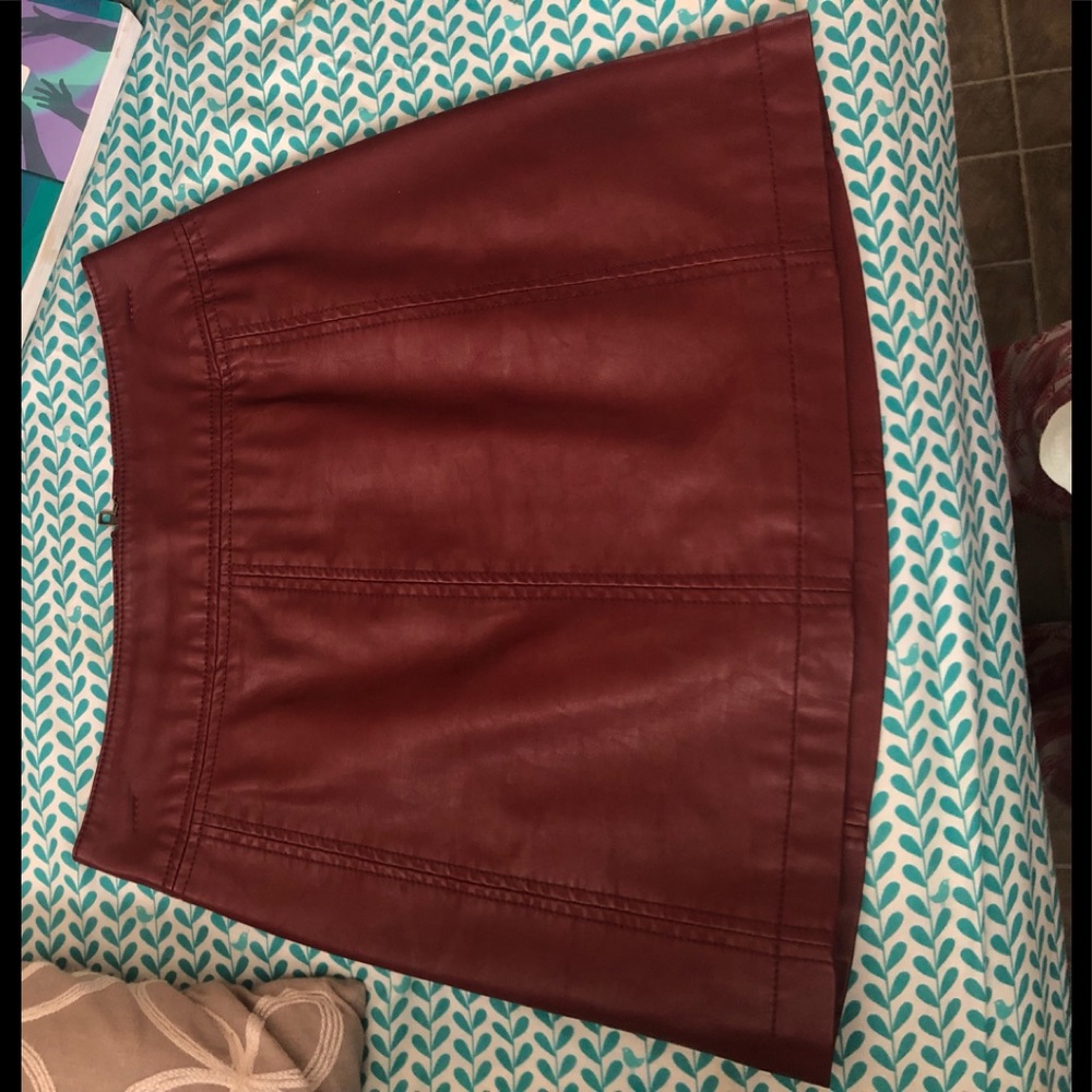 Free People Leather Skirt